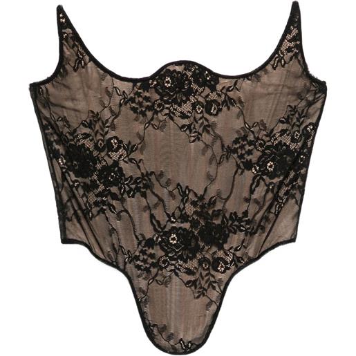 Giuseppe Di Morabito corsetto in pizzo - nero