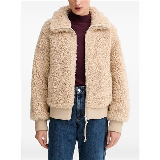 Marc O'Polo giacca in shearling sintetico con zip - toni neutri