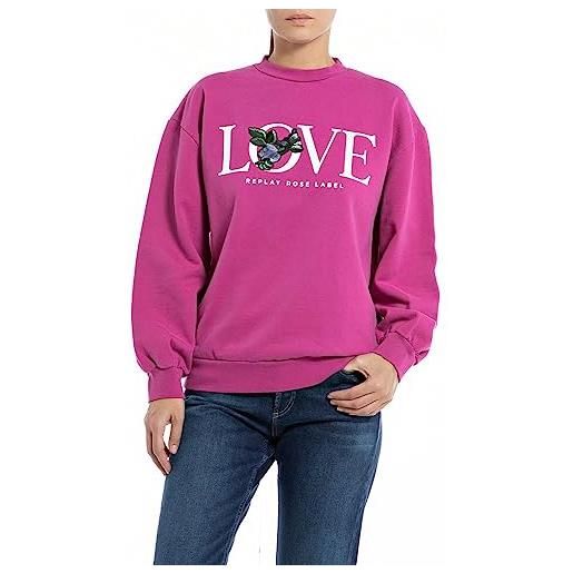 Replay w3616c maglia di tuta, viola fata 106, s donna