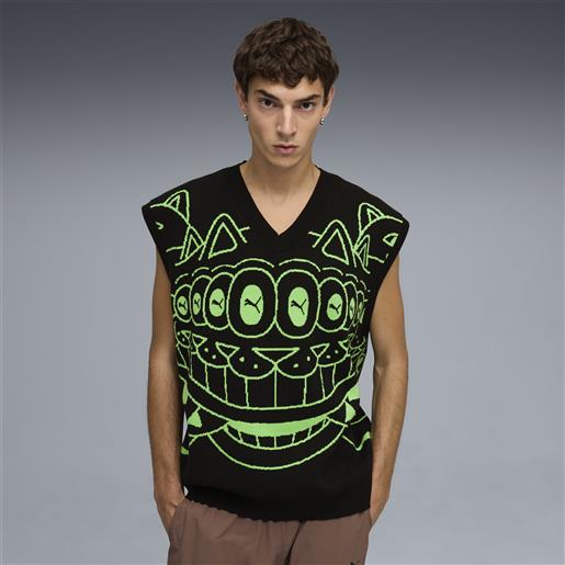 PUMA gilet in maglia PUMA x ripndip unisex, abbigliamento, nero, s