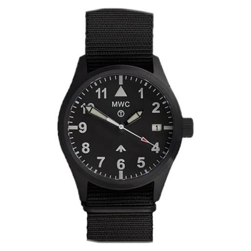 MWC Selza Kriegsmarine Orologio Automatico WW2 – 36,5mm, Quadrante Bianco/Argento, Pelle Marrone