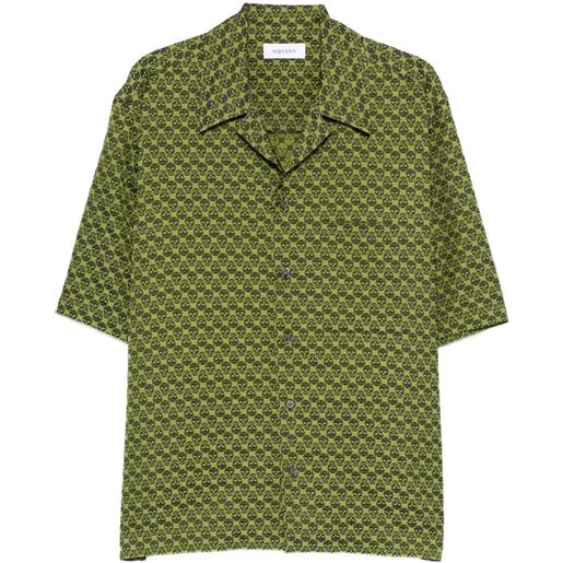 Alexander McQueen camicia con motivo teschi - verde