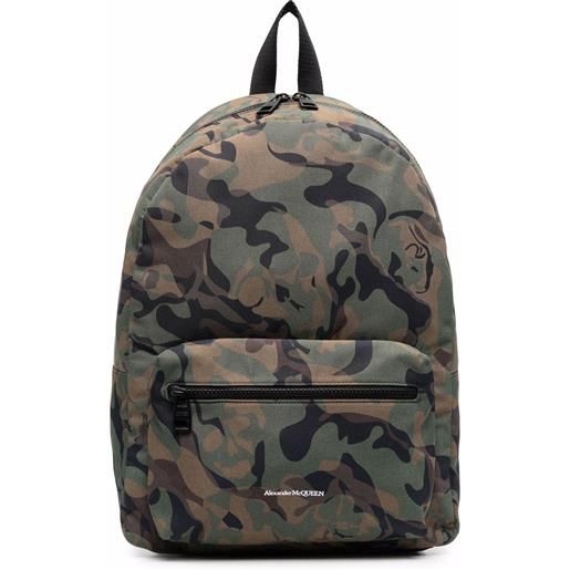 Alexander McQueen zaino con stampa camouflage - verde