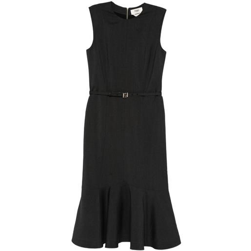 FENDI abito in misto lana - nero