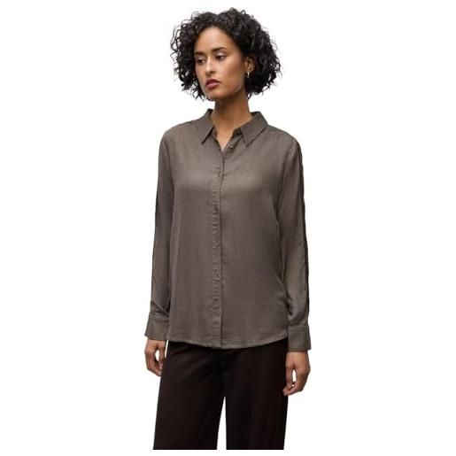 Street One 3412102 blusa a righe gallone, dark nomad brown mel, 50 donna