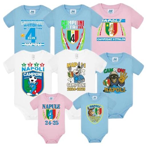 BrolloGroup body napoli calcio scudetto campioni d'italia 2025 4 scudetti personalizzabile con nome e numero e la tua grafica ps 28161-nap-bs