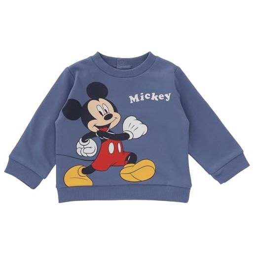 Disney Baby disney - felpa da bambino in pile disney topolino, 100% cotone, colore: blu, blu, 3 anni