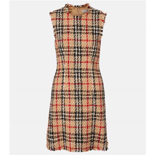 Burberry abito corto Burberry check in bouclã©