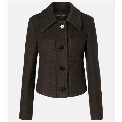 Proenza Schouler giacca kinsley in twill di misto lana bouclã©