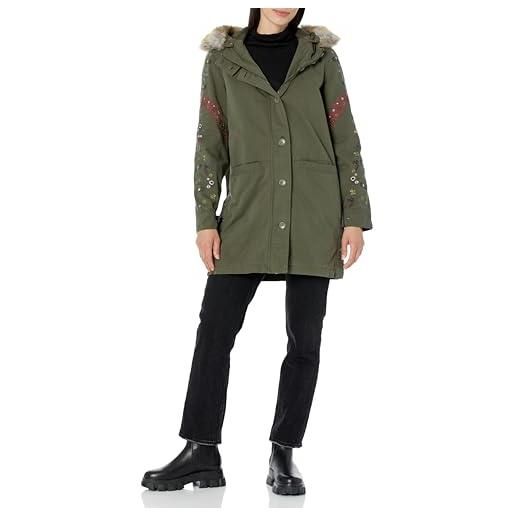 Desigual jacket_detroit woman woven parka, verde, m donna