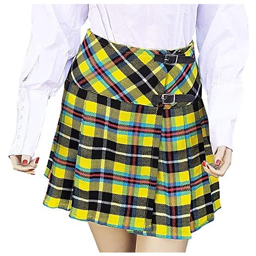 BRAW CLANS TARTANS glasgow kilt company - minigonna da donna in tartan scozzese tradizionale, royal stewart, 40-42