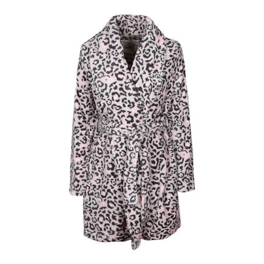 Infiore vestaglia donna incrociata in morbido coral maculato art. 671475 - l, maculato