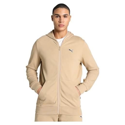 PUMA felpa con zip integrale e cappuccio better essentials da uomo m prairie tan beige