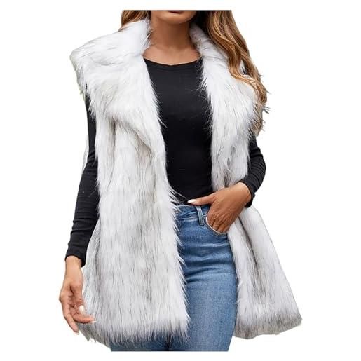 Generic vests - caldo felpato morbido cardigan solid color giacca in pile elegante smanicato cappotto canottiere da donna in maglia in pile felpato smanicato fleece gilet esterno autumn