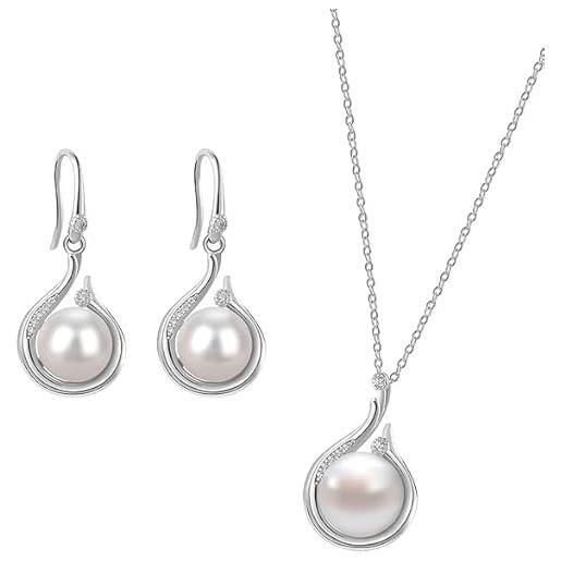 Elli Perline di vetrocon perle coltivata d'acqua dolce in Argento Sterling 925 placcato oro Collana ✔️ acquista online
