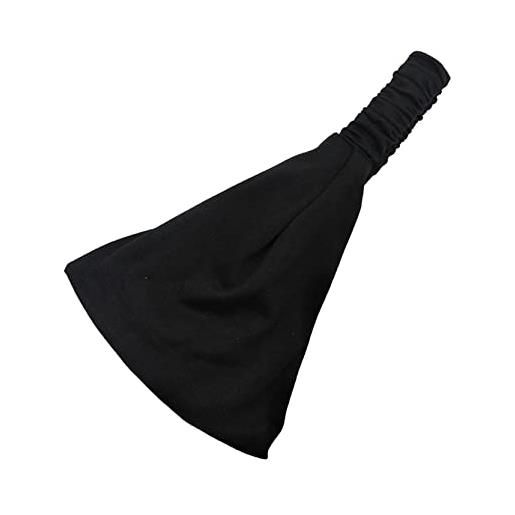 Anawakia fascia per capelli da donna, fascia per capelli, per yoga, sport, bandana, bandana, fascia elastica larga per capelli, per ragazze (5 pezzi, nero)
