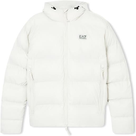 Ea7 piumino tessuto tecnico con cappuccio uomo
