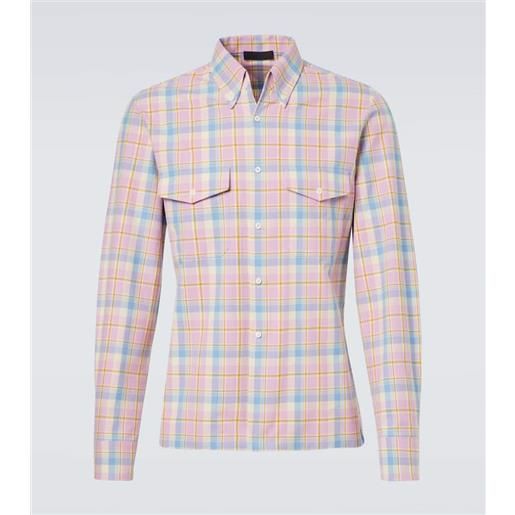 Prada camicia in cotone a quadri