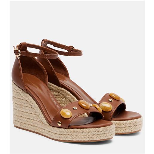 Gianvito Rossi espadrillas in pelle con zeppa