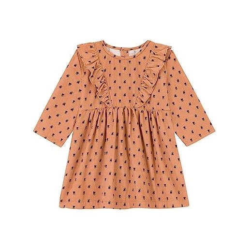 Petit Bateau a08pv, abito a maniche lunghe bimba 0-24, rosa sienna/multicolore, 3 mesi