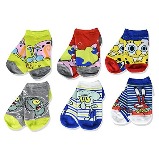 Nickelodeon spongebob squarepants no show socks calzini divertenti, blu, m bambino