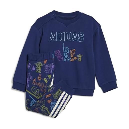 adidas kids x star wars young jedi crewneck and jogger set cotton blue 2-3y