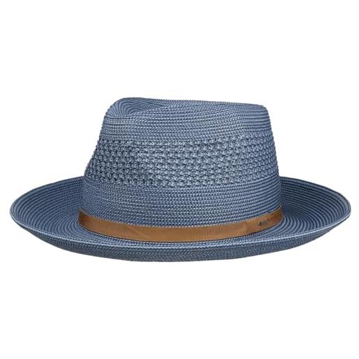Bailey 1922 cappello di tessuto gratz fedora1922 uomo - fedora da sole con fodera, nastro in grosgrain primavera/estate estate - s (54-55 cm) blu