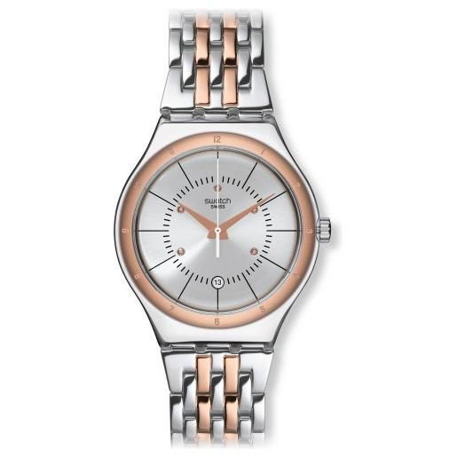 Swatch orologio irony big classic yws404g sedan, bracciale
