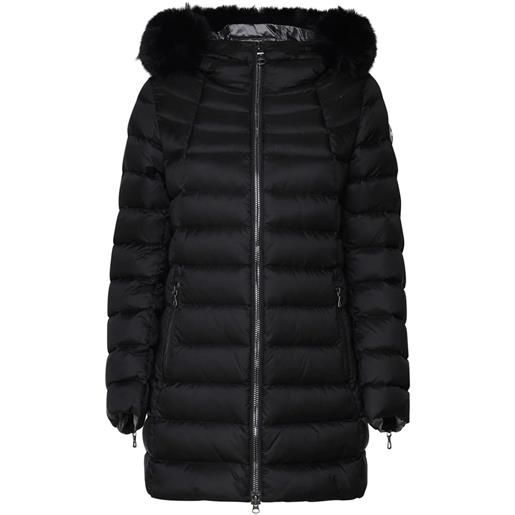 COLMAR ORIGINALS piumino con cappuccio e pelliccia a trapezio recycled donna