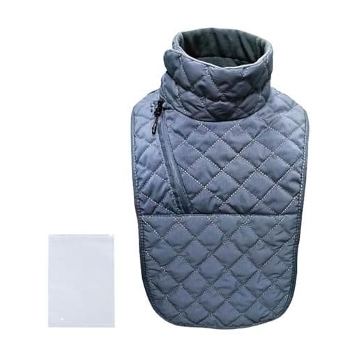 Folpus scaldacollo da motociclista, scalda spalle, petto, antivento, invernale, per ciclismo, per uomo, grigio intenso