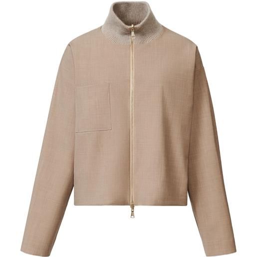 Fabiana Filippi giacca reversibile con zip - toni neutri