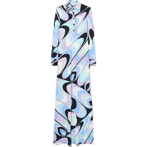 PUCCI chemisier con stampa onde - blu
