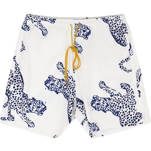 RHUDE costume da bagno con stampa animalier - bianco
