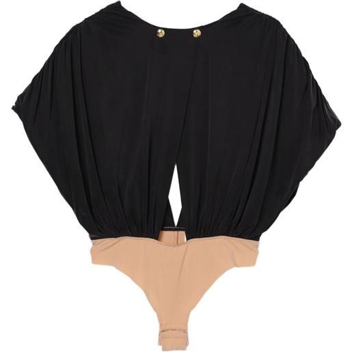 Elisabetta Franchi body drappeggiato - nero