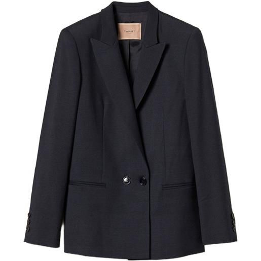TWINSET blazer doppiopetto - blu