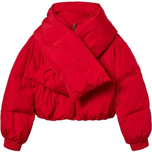 TWINSET bomber imbottito con sciarpa - rosso