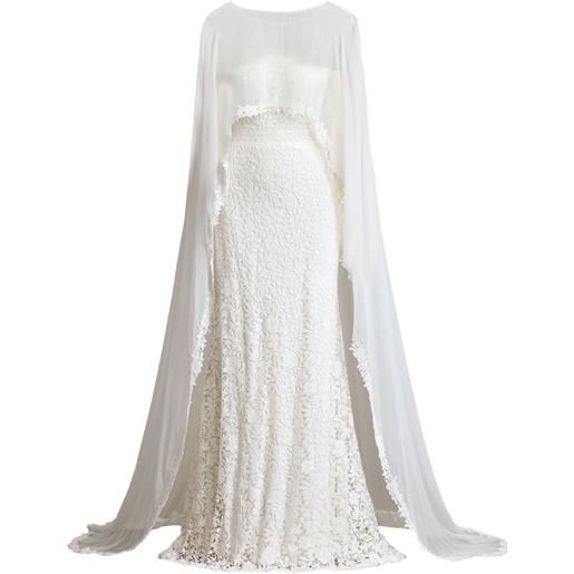 Tadashi Shoji abito da sposa sassel a strati - bianco