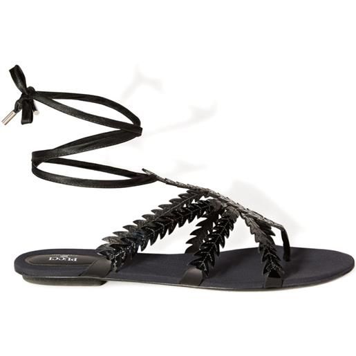 PUCCI sandali con piume - nero