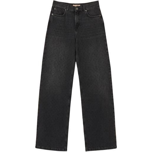 TWINSET jeans con cinque tasche - nero