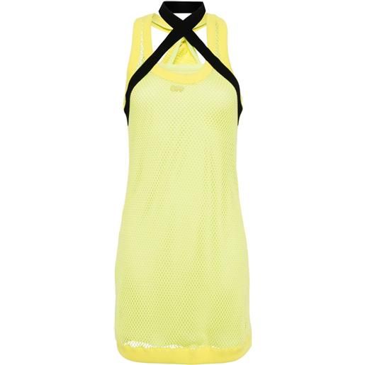 Off-White abito lungo smanicato - giallo