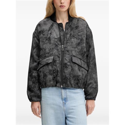 Desigual bomber con ricamo - nero