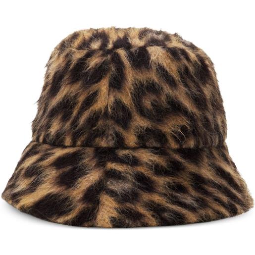 Lanvin cappello bucket leopardato - marrone
