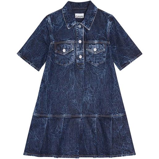 GANNI abito corto denim - blu