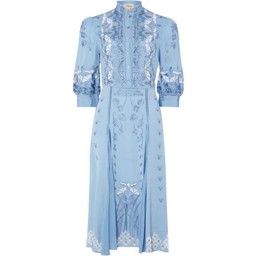 Temperley London abito daphne midi - blu