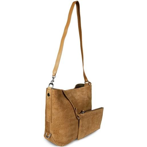 Hogan borsa a spalla hocket piccola goffrata - toni neutri