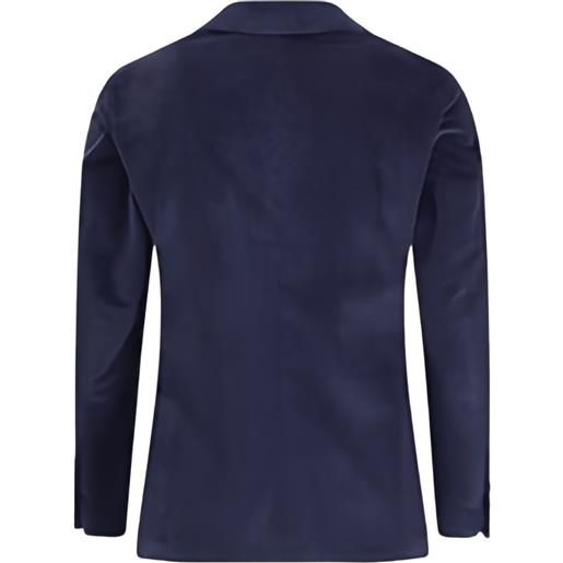 GI CAPRI blazer doppiopetto con revers a lancia - blu