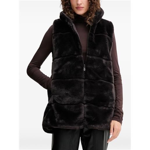Save The Duck gilet nives in pelliccia sintetica - nero