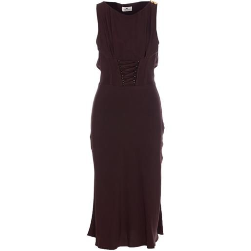 Elisabetta Franchi abito stile corsetto - marrone