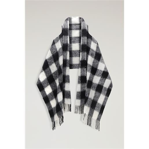 Woolrich donna sciarpa a mantella con motivo a quadri multicolore taglia one