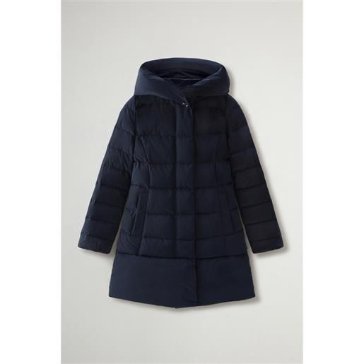 Woolrich donna puffy prescott parka in urban touch blu taglia xs